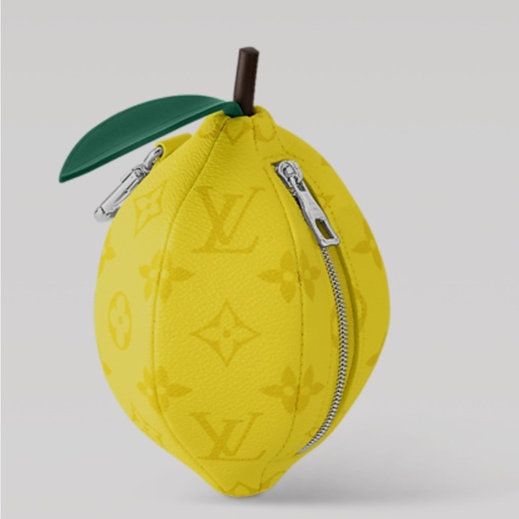 Louis Vuitton Lemon Yellow Monogram purse pouch / Lv Keychain Lv money bag - Picture 4 of 6
